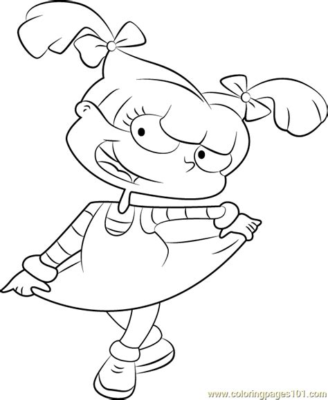 Angelica From Rugrats Coloring Page Coloring Pages