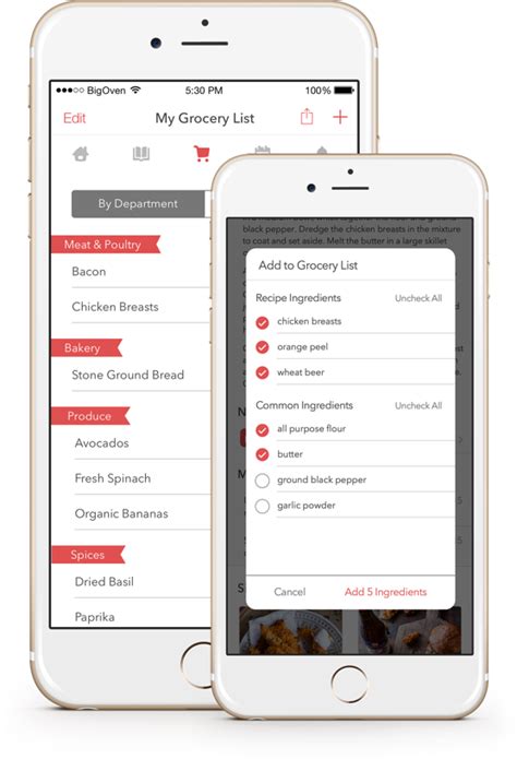 Whether you're looking for some applications that provide a list feature for all grocery items to make or help you plan your weekly menu or just ones for smartphones for. Free Recipe, Grocery List and Meal Planning Apps | BigOven