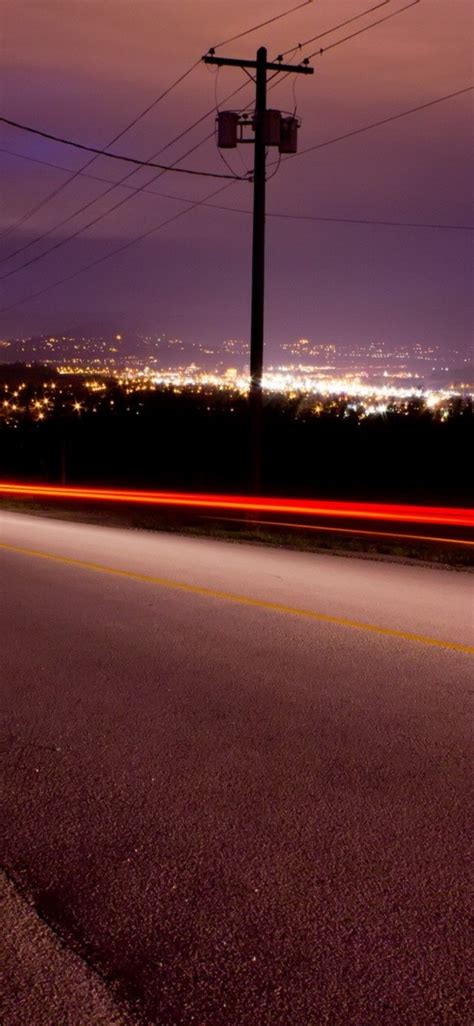 1125x2436 Road Night Motion Iphone Xsiphone 10iphone X Wallpaper