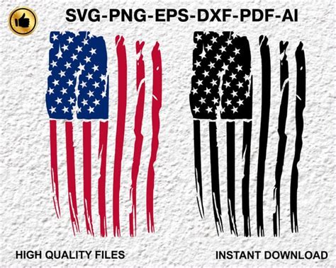 Distressed American Flag Svg Download Png Eps Ai Dxf Pdf Etsy