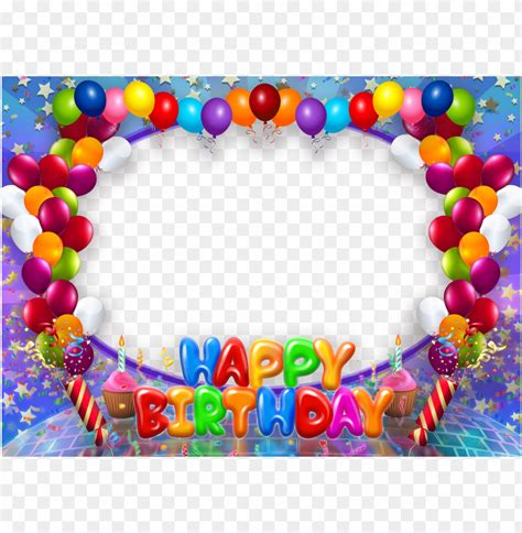 Free Download Hd Png Happy Birthday Transparent Png Frame With Balloons Happy Birthday Photo