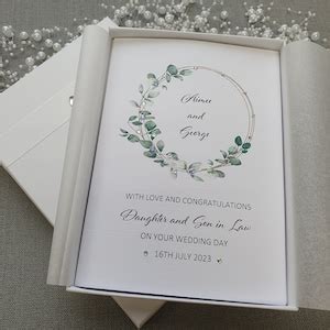 Luxury Wedding Day Congratulations Card Handmade Personalised Boxed Or