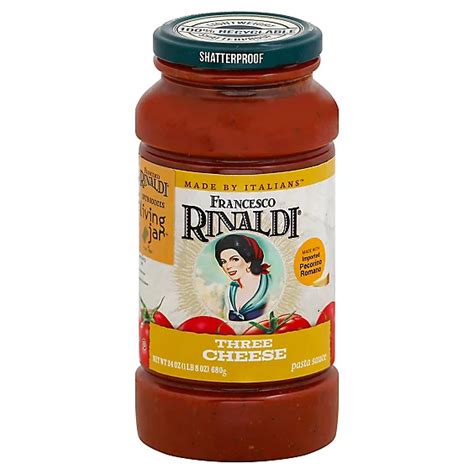 Francesco Rinaldi Pasta Sauce Chunky Three Cheese Jar 24 Oz Haggen