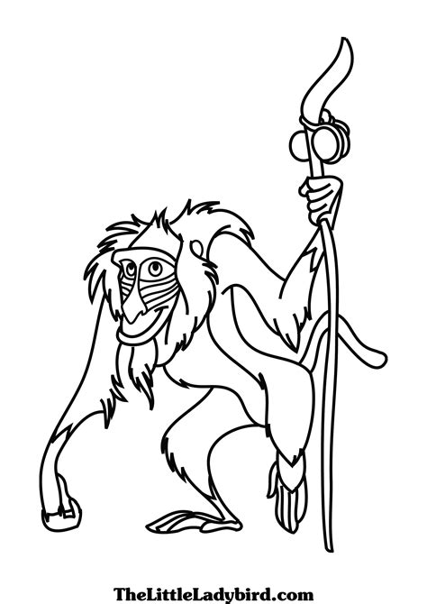 Rafiki looking after the cub: Lion King Rafiki Drawing Simba at GetDrawings | Free download