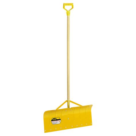 24 Heavy Duty Aluminum Snow Pusher With Brace And D Grip Yeoman