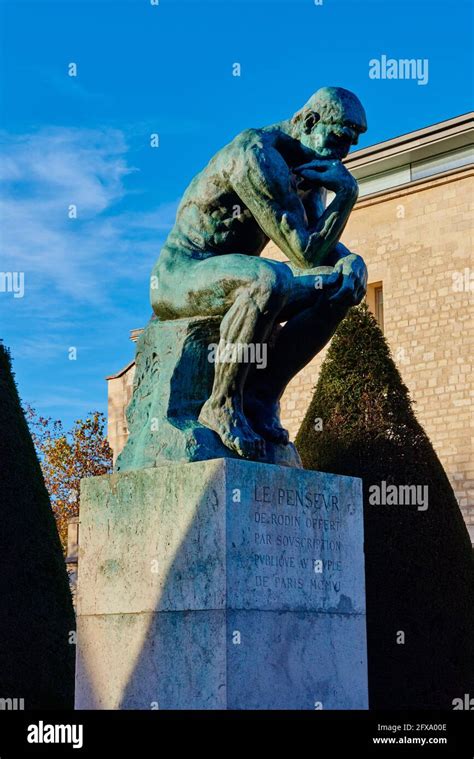 France Paris Rodin Museum The Thinker Le Penseur Stock Photo Alamy