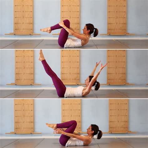 Double Leg Stretch Pilates Ab Workout Series Of Five Popsugar