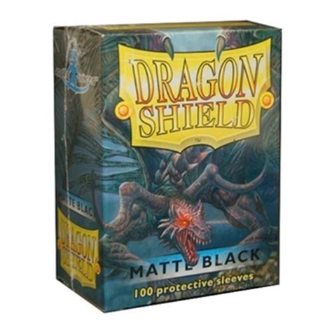 Sturdy cardboard box fits 75+ cards including sleeves. Dragon Shield Card Sleeves - Matte Black (100) | DA Card World