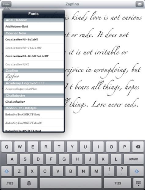 Can you download these fonts to pad? iOS Fonts Details List Of Available Fonts In iOS 4.2 ...
