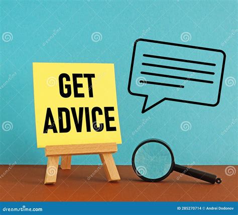 Get Advice Is Shown Using The Text Stock Photo Image Of Investigation