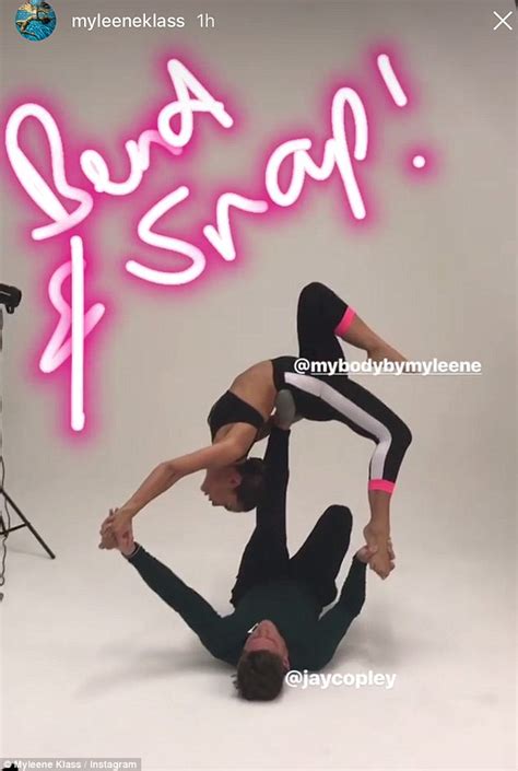 Myleene Klass Performs Handstand In Skimpy Workout Gear Daily Mail Online