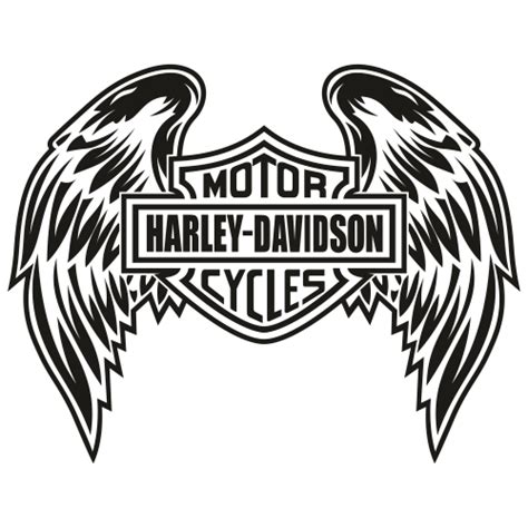 Motor Harley Davidson Cycles Wings Black Svg Motor Harley Davidson