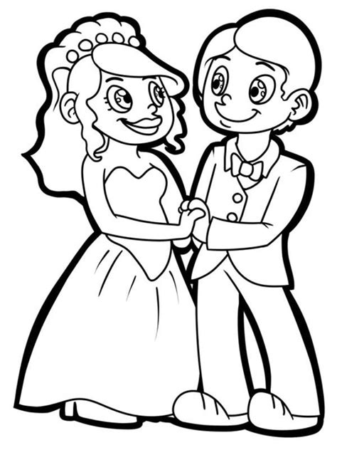 Wedding Couple Coloring Pages at GetColorings.com | Free printable