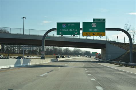 Interstate 95 South Bristol To Philadelphia Aaroads Pennsylvania