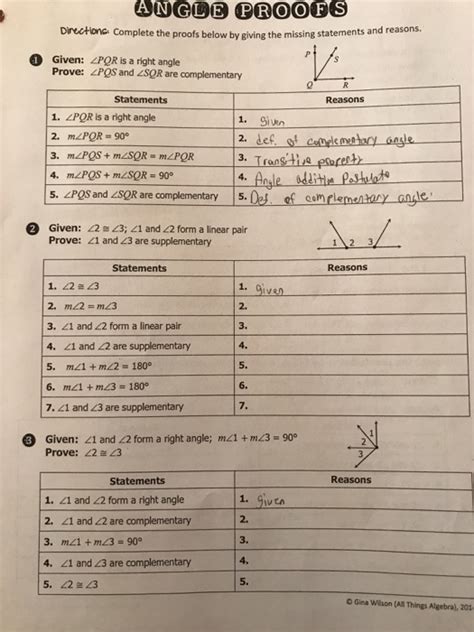 Format your answer in the sequence: Solved: Name: Unit 2: Logic & Proof Homework 8: Angle Proo ...