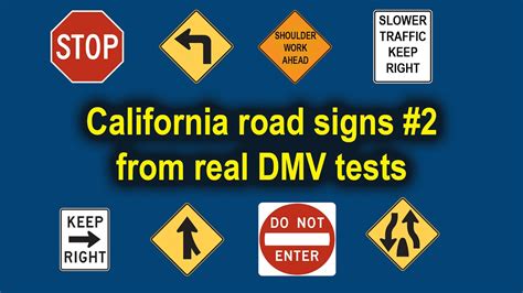 You just want to prepare quickly so you can be done and gone. California DMV Road Sign Test Video - Part 2 - YouTube