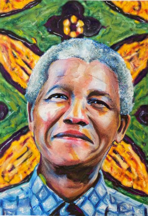 Nelson Mandela Artwork Madiba Painting Mandela Portrait Etsy