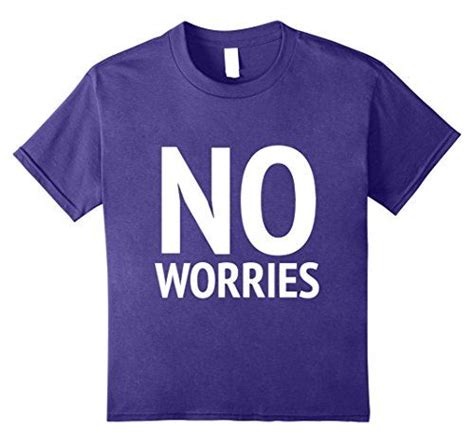 Kids No Worries T Shirt 10 Purple Enjoy Dp