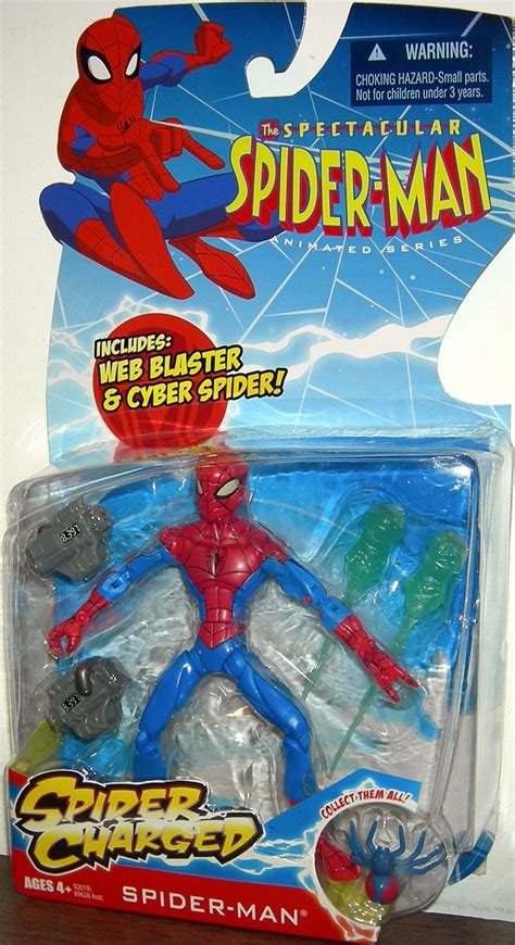 Spider Man Web Blaster Cyber Spider Charged Action Figure