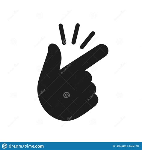 Itâ€ S Simple Finger Snap Icon In Flat Style Easy Icon Finger