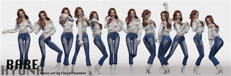 Hyuna Babe Dance Poses Set At Flower Chamber Sims 4 Updates