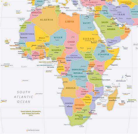Umrisse von jedem europäischen land. Afrika Karte Länder Und Hauptstädte