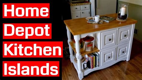 Say goodbye to a cluttered outdated kitchen and breathe new life into one of the most important rooms in your home. Home Depot Kitchen Islands - YouTube