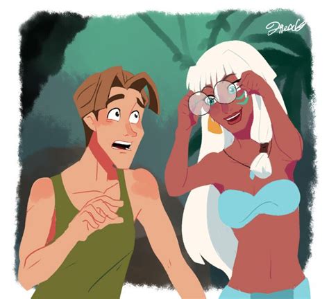 Atlantis Log Hiesel Pixiv Disney Princess Kida Milo And Kida Disney Fan Art