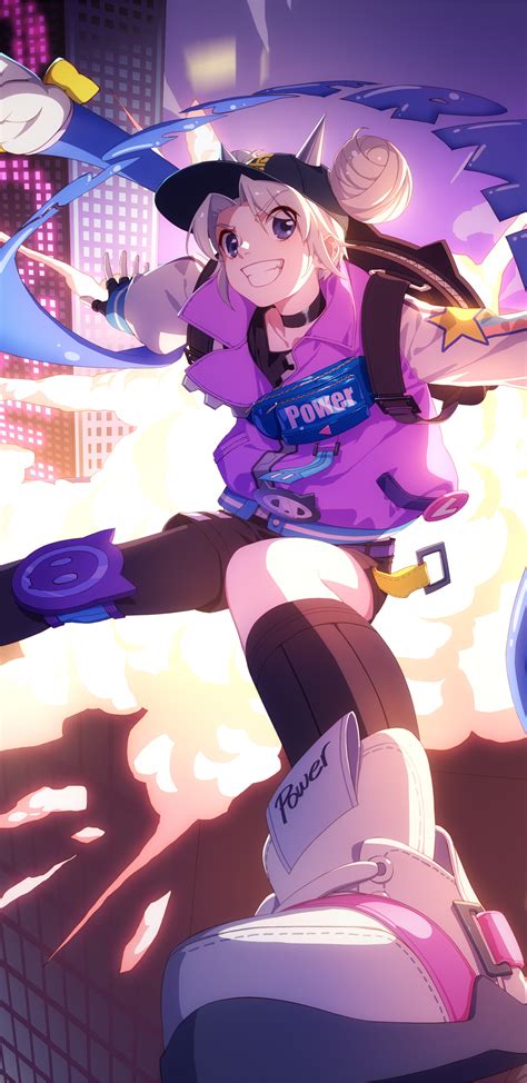1440x2960 Anime Sneaker Girl Illustration Samsung Galaxy
