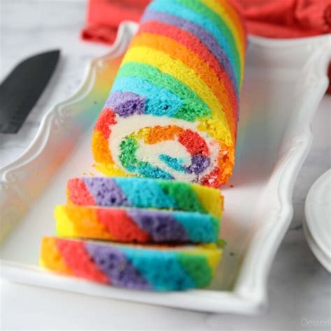 Rainbow Cake Roll Dessert Now Dinner Later