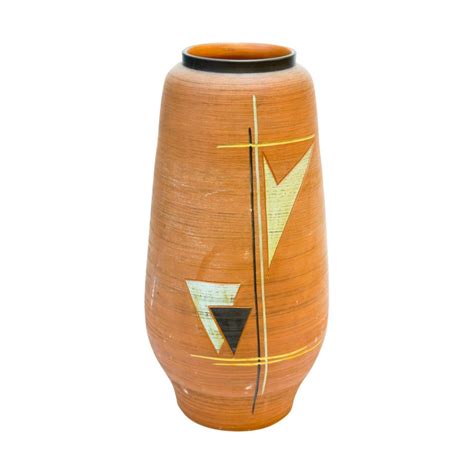 Handmade German 1960s Ceramic Floor Vase 1960s At 1stdibs
