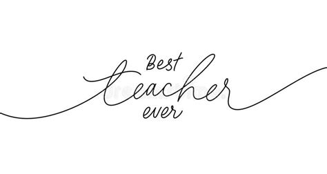 You Are The Best Teacher Greeting Card Stock Vector Illustration Of