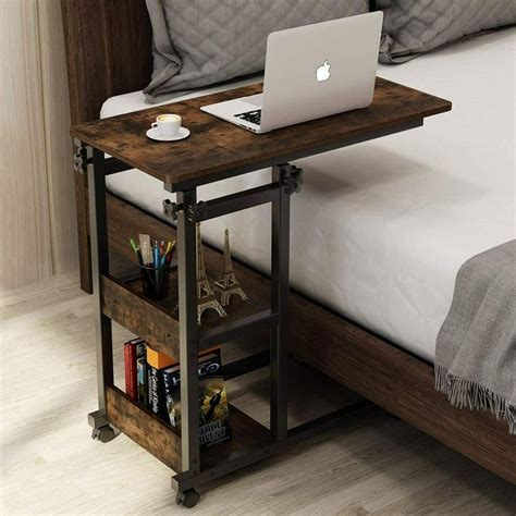 Buy Snack Side Table Mobile End Table Height Adjustable C Shaped Tv