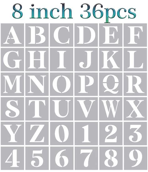 Buy 8 Inch Letter Stencils For Painting On Wood Alphabet Stencils