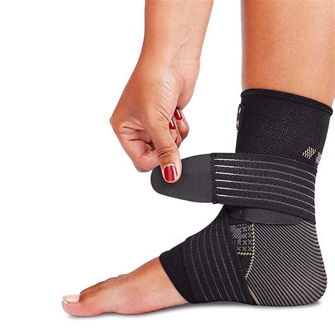 Copperjoint Compression Ankle Brace With Adjustable Strap For Arch