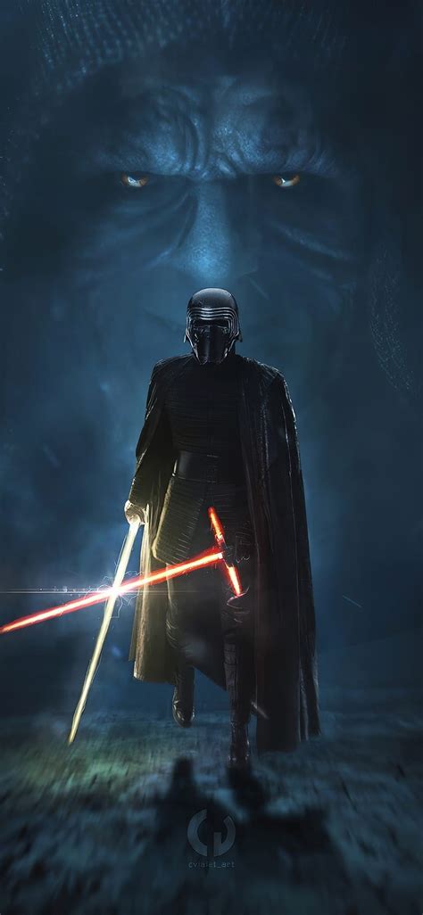 1242x2688 Kylo Ren Golden Lightsaber Iphone Xs Max Backgrounds And