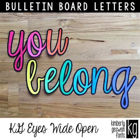 Kg Eyes Wide Open Bulletin Board Letters Kimberly Geswein Fonts