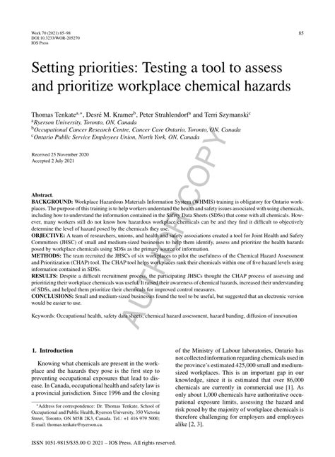 Pdf Setting Priorities Testing A Tool To Assess And Prioritize