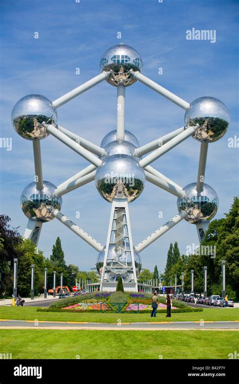 the atomium atomium square brussels belgium based on the structure of an iron crystal stock