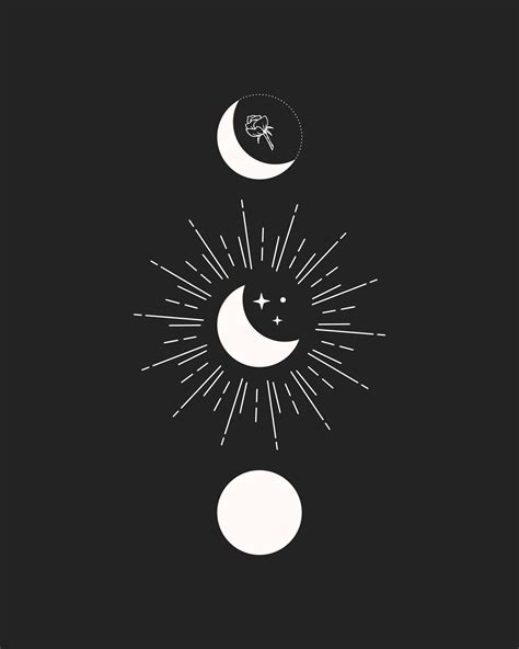Black Moon Phases Wallpaper Shop Now At Happywall