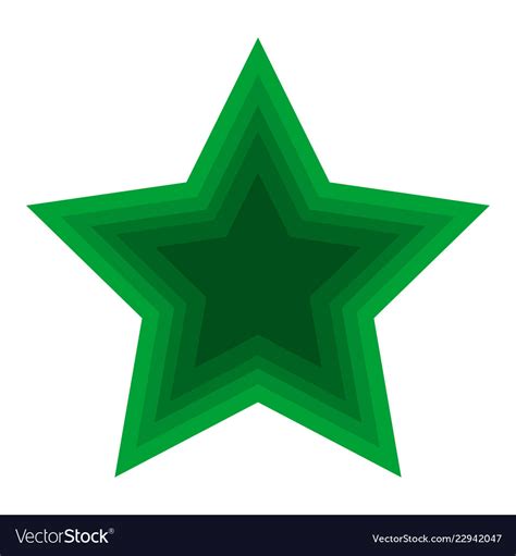 Christmas Green Star Icon Symbol Design Christmas Vector Image