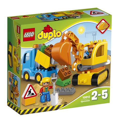 Lego 10812 Duplo Town Truck And Tracked Excavator Large Building Bricks