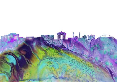 Athens Skyline 4 Digital Art By Erzebet S Fine Art America