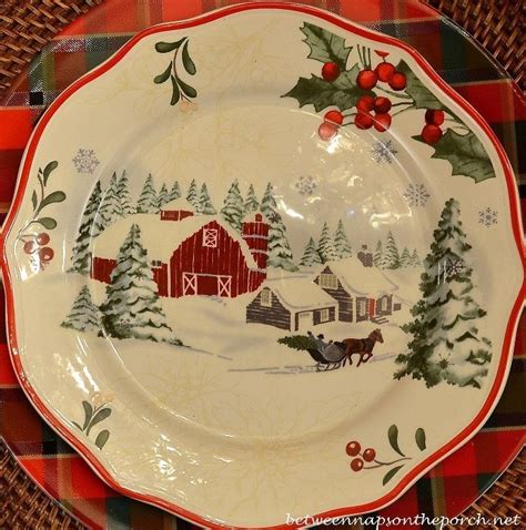 Vintage Christmas In The Snow Plate Christmas Dinnerware Christmas