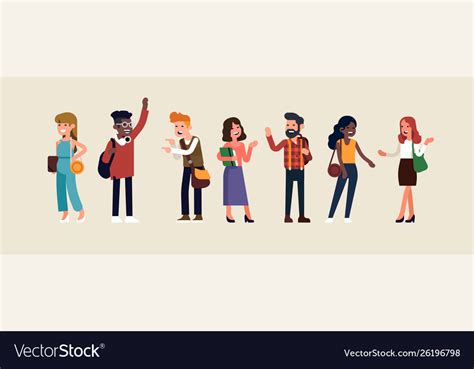 Group People Having Conversation Royalty Free Vector Image