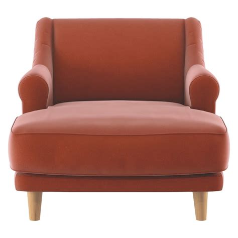 Choose from a variety of different shapes, colours and materials and come home to designs you love. TOWNSEND Orange velvet lounge chair | Velvet armchair ...