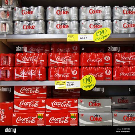 Cans Of Coca Cola In A Uk Supermarket Stock Photo Royalty Free Image