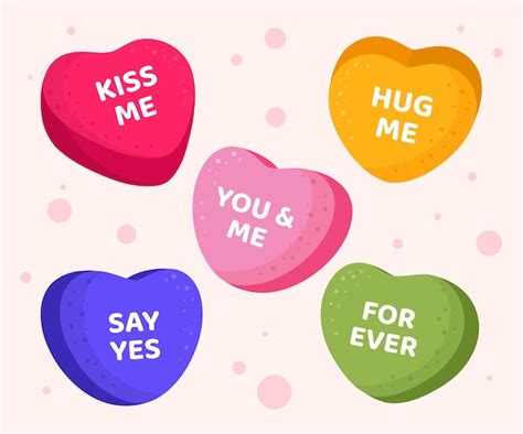 Free Vector Hand Drawn Flat Design Conversation Hearts Illustration