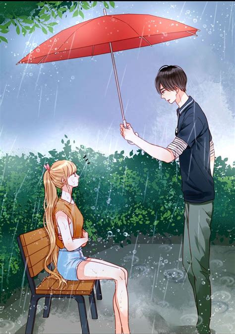 Rain Couple Anime Love Story Romantic Anime Anime Scenery