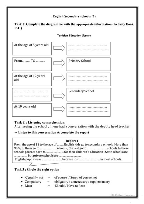 English Worksheets Printable School